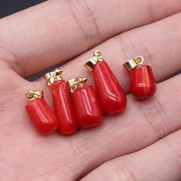 Pendant Necklaces Imitative Coral Pendants Water Drop Red Synthetic Charms For Jewellery Making DIY Women Trendy Necklace Earrings Gifts