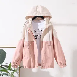 Women's Jackets Nice Autumn Windbreaker Women Jacket Hooded Zipper Coat Long Sleeve Casual Harajuku Streetwear Female Outerwear P690