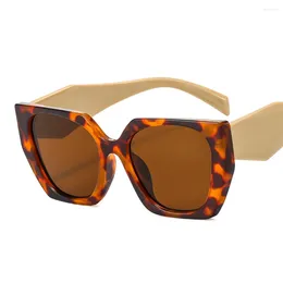 Sunglasses Oversized Polygonal Rim Big Squar Hinge UV400 Protection Trendy For Driving Cycling Camping Fishing
