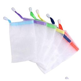 Other Laundry Products Mini Foam Net Storage Bags Cleaning Gloves Mosquito Nets Soap Mesh Manual Bag Bathroom Accessor Laundry Product Dhekf