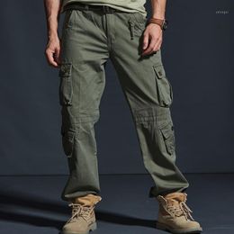 Men's Pants Brand Tactical Men Military Camouflage Cargo Plus Size Multi-pocket Overalls Casual Pantalones Work Trousers