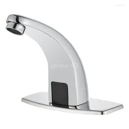 Bathroom Sink Faucets Q6PE Automatic Touchless Induction Water Deck Mounted Tap Saving Easy To Use