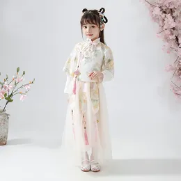 Ethnic Clothing Baby Kids Pretty Birthday Dress Girls Embroidery Wedding Princess Eveving Party Costume Chinese Year Clothes