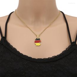 Pendant Necklaces European And American Stainless Steel German Map Necklace As A Gift For Friends