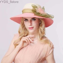 Wide Brim Hats Bucket Hats 2018 Fashion Lady Str Sun Hat Women Ladies Summer Beach Panama Wide Brim Sun Cap Foldable Female Outside Hat B-3146 YQ231116