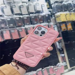 Designer Fashion Phone Cases For iPhone 15pro 15 14 Pro Max 14pro 14 13promax 13pro 13 12promax 12pro 12 PU leather shell cover Luxury Triangle P Cell Phone Cases