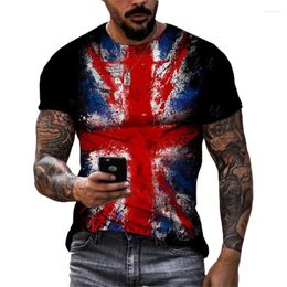 Men's T Shirts American Flag Pattern Summer Fashion Taste Men 3D Printed Brazilian T-Shirt Trendy Street Tough Guy Plus Size Premium Top