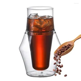Wine Glasses Double Walled Minimalistic Borosilicate Glass Drinking Mug Drink Cafe Mugs Insulated For Coffee Tea