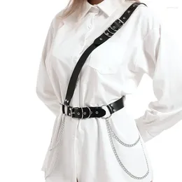 Belts Female Nightclub Body Binding Fun Belt Punk Style European And American Sexy Oblique Shoulder Strap Chain