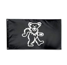 GrateFul Dead Bear Flag 3 X 5 Foot Decorative 100D polyester Indoor Outdoor Hanging Decoration Flag With Brass Grommets 6978494