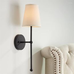 Wall Lamps American Simple Lamp Brass Bedroom Bedside Modern Nordic Living Room Background Light Toilet Mirror Head