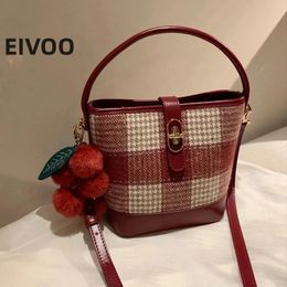 Evening Bags Christmas Bag For Women Girls Crossbody Bags Women Shoulder Bags England British Style Handbags Female Retro Tote Handbags 231116