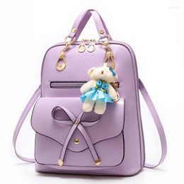 School Bags Fashion All-match Simple Backpack Women's 2023 Autumn Casual Large-capacity High-quality College Style Bow Bag