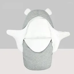 Blankets Convenient Ears Cute Born Baby Paste Wrapper Flannel Comfortable Cotton Babies Sleeping Bag