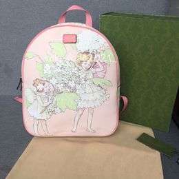 Kids Backpacks Cute Flower Fairy Leather Girl Boy Travel School Bags for Teenage Girls Backpack High Quality