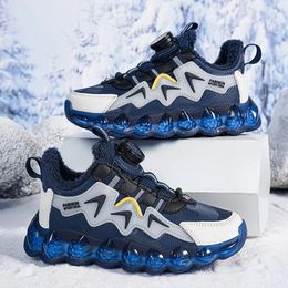 Sneakers Winter childrens shoes boys sports shoes outdoor school childrens snowshoes 612 years plush warm cotton sports shoes 231115