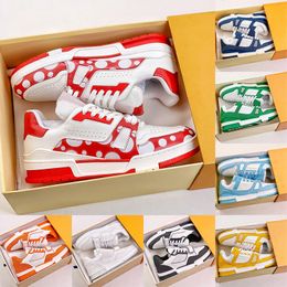 Designer Shoes Luxury Sneakers Womens Mens Shoes Logo Embroidered Strap Trainer Sneaker White Blue Red Green Yellow Trainers Platform Outdoor Campus Casual Shoes