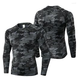 Men's T Shirts Cody Lundin Men Workout Camouflage Compression Shirt Cool Dye Running Basketball Gym Tops Lightweight MMA Rash Guards For