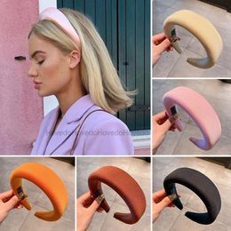 Hair band Women's Border Headband Silk Filled Headband Women's Solid Thick Circled Headband Cotton Blended Headband Fashion Hair Accessories 231115