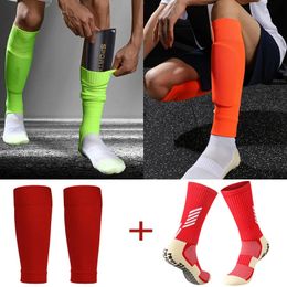 Ankle Support A Set Hight Elasticity Soccer Shin Guards Adults Kids Sports Legging Cover Outdoor Protection Gear Anti Slip Football Socks 231115