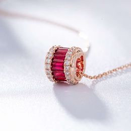 Whole Sale Custom Made Jewelry Real Gold Natural Stone Ruby Jewellery Necklaces