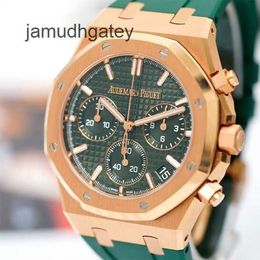 AP Swiss Luxury Watch Men's Watch Royal Oak 26240or.oo.d404cr.02 Green Plate Automatic Mechanical Watch 41mm Full Set 23