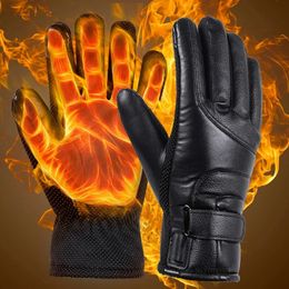 Ski Gloves USB Electric Heated Winter Men Women Sports Full Finger Snow Glove For Snowboard Heating guantes XA225Q 231115