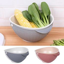 Bowls Fruit Washing Bowl Multi-Function Colander For Home And Kitchen 2 In 1 Rotatable Vegetable Accessories