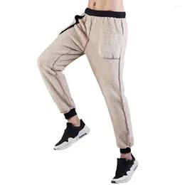 Men's Pants Men Fall Winter Thick Plus Mid Waist Soft Warm Ankle-banded Loose Casual Pockets Sports Jogging Long Trousers Sweatpants