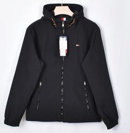 casual jeans jackets zipper hooded men designer jacket coats long sleeve oversized