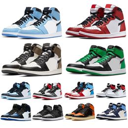 Men Basketball Shoes 1s Chicago Red Dark Mocha Royal University Blue Chill Black White Smoke Grey Rebellionaire UNC Toe Top 3 TS SP Women Trainers Sports Sneaker