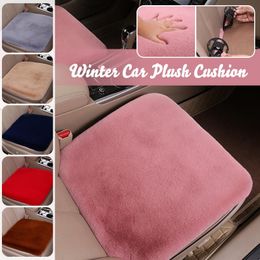 Pillow 3 Pcs Set Artificial Fur Car Seat Cover Soft Mat Protector Winter Front Rear Back Waist Washable Plush Pad For Auto