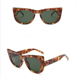 Sunglasses Grey Cat-eye Large Frame Women's Summer Sun Protection Mirror Luxury Glasses Unisex Uv400