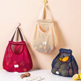 Storage Bags Kitchen Multifunctional Wall-mounted Fruit And Vegetable Hanging Bag Portable Reusable Organizer Home Accessories