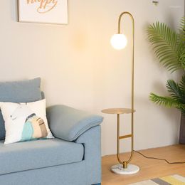 Floor Lamps Modern Lamp LED Standing With Round Table Art Deco Living Room Sofa Reading Lights El Bedroom Bedside