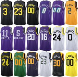 Printed Man Youth Basketball City Keyonte George Jersey 3 Kelly Olynyk 41 Simone Fontecchio 16 Kris Dunn 11 Ochai Agbaji 30 Taylor Hendricks 0 Statement Breathable