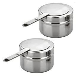 Dinnerware Sets 2 Pcs Portable Heaters Preparation Supplies Burner Fuel Holder Chafer Chafing Dish Oil Burning Holders Dishes