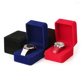 Watch Boxes Vintage Flannelette Wrist Watches Holder Gift Case Box Container Storage