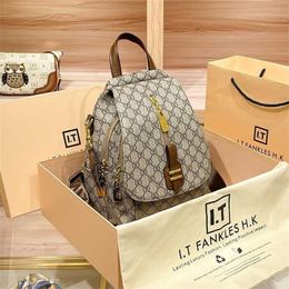 Bag 28% OFF Designer handbag Hong Kong Counter Genuine Leather New Fashion This Year Popular Large Capacity Travel Bag Backpack for Women