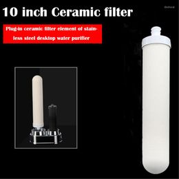 Kitchen Faucets 10 Inch Ceramic Filter Household Plug-in For Stainless Steel Desktop Water Purifier Washable Replacement