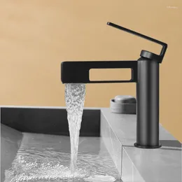 Bathroom Sink Faucets Tuqiu Basin Faucet Brass Single Lever Mixer Tap Grey Wash Lavotory