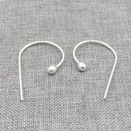 Stud Earrings 5prs Of 925 Sterling Silver Earring Hooks With Bead 2.5mm Ear Wire Hook