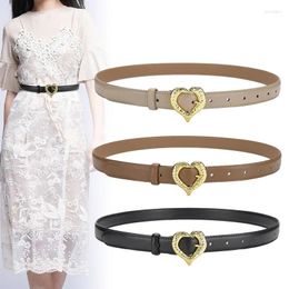 Belts Genuine Real Leather Personalised Love Belt Women's Fashion Trouser Decorative Dress Jeans Cowhide