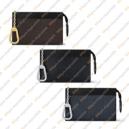 Unisex Fashion Casual Designer Luxury Voyage Key Pouch Coin Purse Wallet Credit Card Holder Holder Top Mirror Quality M82776 Affärskorthållare
