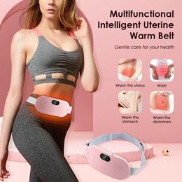 Portable Slim Equipment USB Uterine Warm Belt Pain Relief Menstrual Abdomen Stomach Back Waist Infrared Heating Compress Vibration Massager Brace 231115