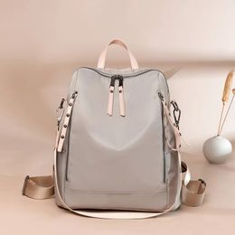 School Bags 2023 Oxford Fabric Backpack Women's Schoolbag Simple and Stylish Versatile College Student Canvas Travel Bag 231116