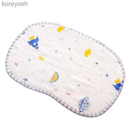 Pillows 10 Layers Infant Pillow Flat Baby Care Pillow Patterned Sleep Pillow Shape Correction Pillow To Prevent Head PlaneL231116