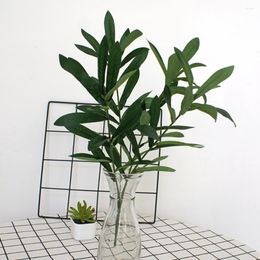 Decorative Flowers Rustic Table Decor Faux Olive Tree Decoration Fake Artificial Greenery Leaves Plastic Branch