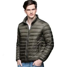 Men's Trench Coats Autumn Winter Man 90 Duck Down Jacket Ultra Light Thin S 3XL Spring Jackets Men Stand Collar Outerwear Coat 231116