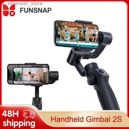 Stabilisers Funsnap Gimbal Stabiliser Capture 2S for Phone Gimbal Smartphone Selfie Stick Youtuber Live Video Record Handheld Gimbal Q231116